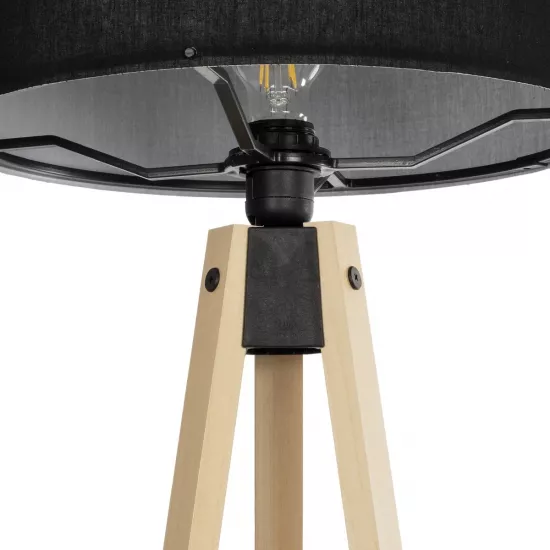 SAGA 204-0041 Μοντέρνο Επιδαπέδιο Φωτιστικό με Ντουί 1 x E27 AC 220-240V IP20 - Μπεζ & Μαύρο - Μ38 x Π38 x Υ140cm