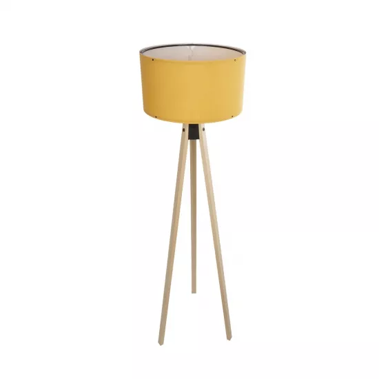 SAGA 204-0045 Μοντέρνο Επιδαπέδιο Φωτιστικό με Ντουί 1 x E27 AC 220-240V IP20 - Μπεζ & Κίτρινο - Μ38 x Π38 x Υ140cm