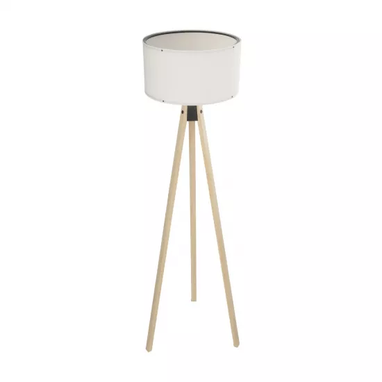 SAGA 204-0046 Μοντέρνο Επιδαπέδιο Φωτιστικό με Ντουί 1 x E27 AC 220-240V IP20 - Μπεζ & Λευκό - Μ38 x Π38 x Υ140cm