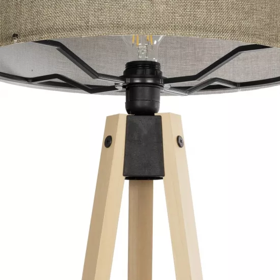 SAGA 204-0047 Μοντέρνο Επιδαπέδιο Φωτιστικό με Ντουί 1 x E27 AC 220-240V IP20 - Μπεζ & Πράσινο - Μ38 x Π38 x Υ140cm