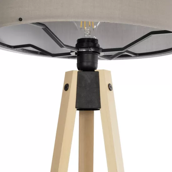 SAGA 204-0048 Μοντέρνο Επιδαπέδιο Φωτιστικό με Ντουί 1 x E27 AC 220-240V IP20 - Μπεζ & Γκρι - Μ38 x Π38 x Υ140cm