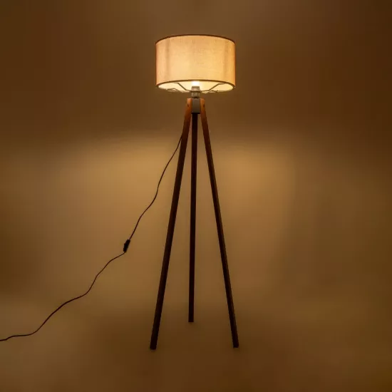 SAGA 204-0049 Μοντέρνο Επιδαπέδιο Φωτιστικό με Ντουί 1 x E27 AC 220-240V IP20 - Καφέ & Ροζ - Μ38 x Π38 x Υ140cm