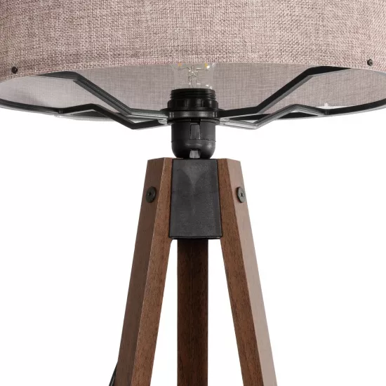 SAGA 204-0049 Μοντέρνο Επιδαπέδιο Φωτιστικό με Ντουί 1 x E27 AC 220-240V IP20 - Καφέ & Ροζ - Μ38 x Π38 x Υ140cm