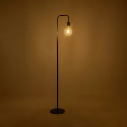 SNAKE 204-0053 Μοντέρνο Επιδαπέδιο Φωτιστικό με Ντουί 1 x E27 AC 220-240V IP20 - Μαύρο - Μ40 x Π25 x Υ153cm