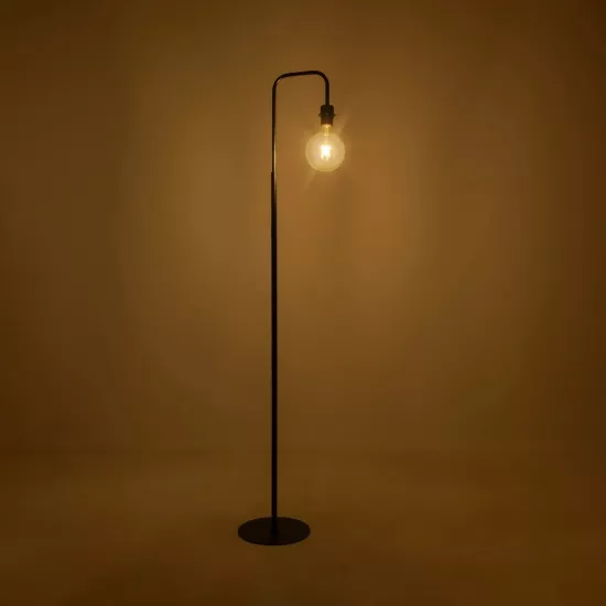 SNAKE 204-0053 Μοντέρνο Επιδαπέδιο Φωτιστικό με Ντουί 1 x E27 AC 220-240V IP20 - Μαύρο - Μ40 x Π25 x Υ153cm