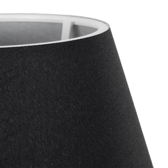 TRANS 204-0054 Μοντέρνο Επιτραπέζιο Φωτιστικό Πορτατίφ με Ντουί 1 x E27 AC 220-240V IP20 - Διάφανο & Μαύρο - Μ22 x Π22 x Υ34cm