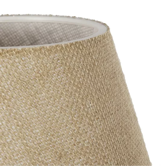 TRANS 204-0055 Μοντέρνο Επιτραπέζιο Φωτιστικό Πορτατίφ με Ντουί 1 x E27 AC 220-240V IP20 - Διάφανο & Μπεζ - Μ22 x Π22 x Υ34cm