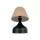 PYRAMID 204-0057 Μοντέρνο Επιτραπέζιο Φωτιστικό Πορτατίφ με Ντουί 1 x E27 AC 220-240V IP20 - Μαύρο & Μπεζ - Μ22 x Π22 x Υ30cm