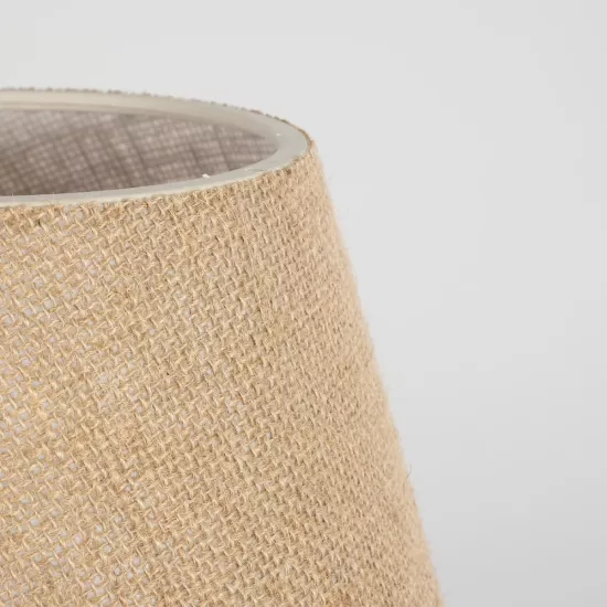 PYRAMID 204-0057 Μοντέρνο Επιτραπέζιο Φωτιστικό Πορτατίφ με Ντουί 1 x E27 AC 220-240V IP20 - Μαύρο & Μπεζ - Μ22 x Π22 x Υ30cm