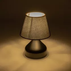 PYRAMID 204-0058 Μοντέρνο Επιτραπέζιο Φωτιστικό Πορτατίφ με Ντουί 1 x E27 AC 220-240V IP20 - Μαύρο - Μ22 x Π22 x Υ30cm