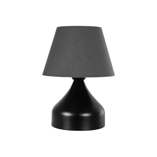 MICKEY 204-0059 Μοντέρνο Επιτραπέζιο Φωτιστικό Πορτατίφ με Ντουί 1 x E27 AC 220-240V IP20 - Μαύρο - Μ22 x Π22 x Υ30cm