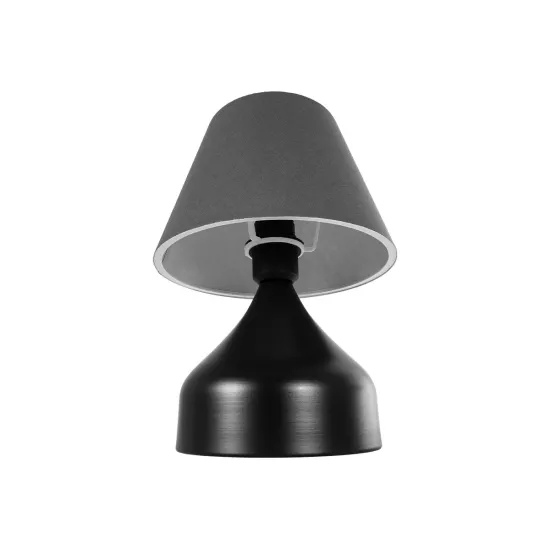 MICKEY 204-0059 Μοντέρνο Επιτραπέζιο Φωτιστικό Πορτατίφ με Ντουί 1 x E27 AC 220-240V IP20 - Μαύρο - Μ22 x Π22 x Υ30cm