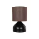 RUBIK 204-0060 Μοντέρνο Επιτραπέζιο Φωτιστικό Πορτατίφ με Ντουί 1 x E27 AC 220-240V IP20 - Μαύρο & Καφέ - Μ18 x Π18 x Υ30cm