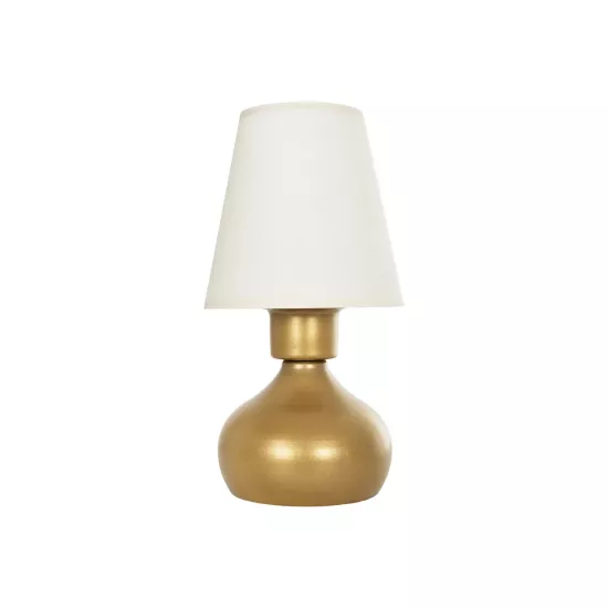 SWEET 204-0061 Μοντέρνο Επιτραπέζιο Φωτιστικό Πορτατίφ με Ντουί 1 x E27 AC 220-240V IP20 - Χρυσό & Μπεζ - Μ14 x Π14 x Υ25cm