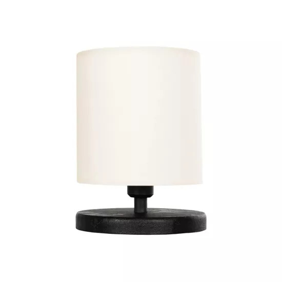 MINNIE 204-0062 Μοντέρνο Επιτραπέζιο Φωτιστικό Πορτατίφ με Ντουί 1 x E14 AC 220-240V IP20 - Μαύρο & Μπεζ - Μ15 x Π15 x Υ21cm