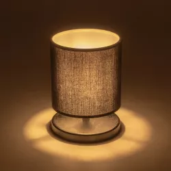 MINNIE 204-0063 Μοντέρνο Επιτραπέζιο Φωτιστικό Πορτατίφ με Ντουί 1 x E14 AC 220-240V IP20 - Μαύρο - Μ15 x Π15 x Υ21cm