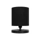 MINNIE 204-0063 Μοντέρνο Επιτραπέζιο Φωτιστικό Πορτατίφ με Ντουί 1 x E14 AC 220-240V IP20 - Μαύρο - Μ15 x Π15 x Υ21cm