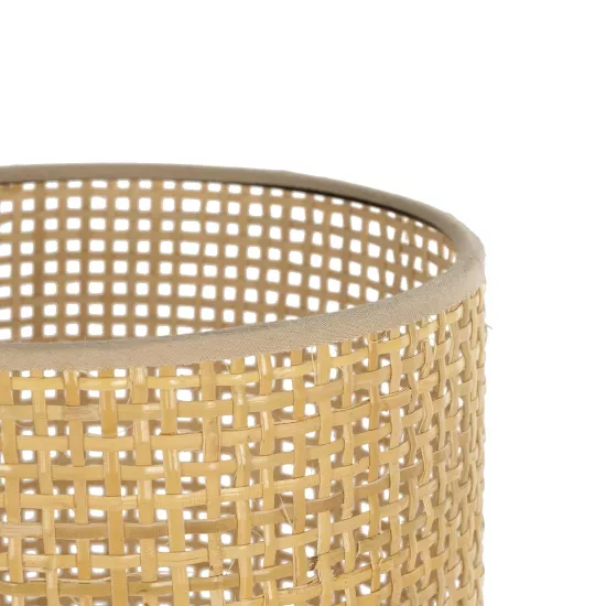 HARD 204-0065 Boho Επιτραπέζιο Φωτιστικό Πορτατίφ με Ντουί 1 x E14 AC 220-240V IP20 - Καφέ & Μπεζ - Μ15 x Π15 x Υ35cm