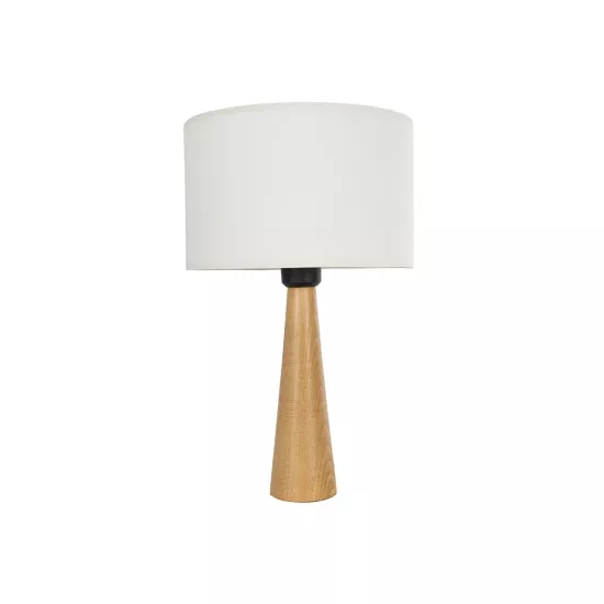 COBRA 204-0066 Μοντέρνο Επιτραπέζιο Φωτιστικό Πορτατίφ με Ντουί 1 x E27 AC 220-240V IP20 - Μπεζ & Λευκό - Μ24 x Π24 x Υ39cm