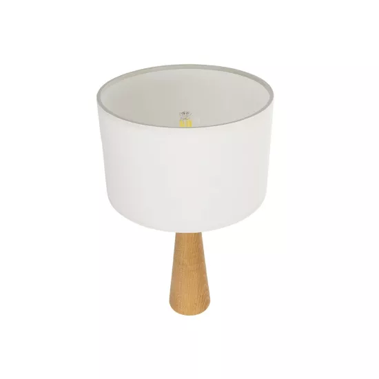 COBRA 204-0066 Μοντέρνο Επιτραπέζιο Φωτιστικό Πορτατίφ με Ντουί 1 x E27 AC 220-240V IP20 - Μπεζ & Λευκό - Μ24 x Π24 x Υ39cm