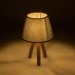 CAP 204-0068 Μοντέρνο Επιτραπέζιο Φωτιστικό Πορτατίφ με Ντουί 1 x E27 AC 220-240V IP20 - Καφέ & Μαύρο - Μ22 x Π22 x Υ33cm