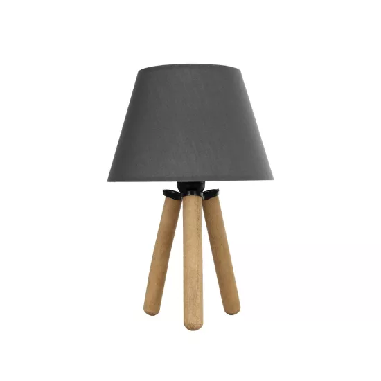 CAP 204-0068 Μοντέρνο Επιτραπέζιο Φωτιστικό Πορτατίφ με Ντουί 1 x E27 AC 220-240V IP20 - Καφέ & Μαύρο - Μ22 x Π22 x Υ33cm