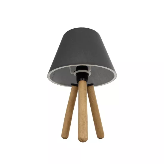 CAP 204-0068 Μοντέρνο Επιτραπέζιο Φωτιστικό Πορτατίφ με Ντουί 1 x E27 AC 220-240V IP20 - Καφέ & Μαύρο - Μ22 x Π22 x Υ33cm