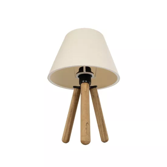 CAP 204-0069 Μοντέρνο Επιτραπέζιο Φωτιστικό Πορτατίφ με Ντουί 1 x E27 AC 220-240V IP20 - Καφέ & Λευκό - Μ22 x Π22 x Υ33cm