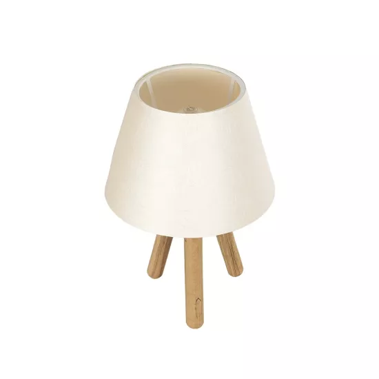 CAP 204-0069 Μοντέρνο Επιτραπέζιο Φωτιστικό Πορτατίφ με Ντουί 1 x E27 AC 220-240V IP20 - Καφέ & Λευκό - Μ22 x Π22 x Υ33cm