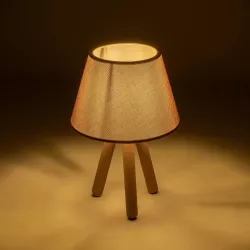 CAP 204-0070 Μοντέρνο Επιτραπέζιο Φωτιστικό Πορτατίφ με Ντουί 1 x E27 AC 220-240V IP20 - Καφέ & Ροζ - Μ22 x Π22 x Υ33cm