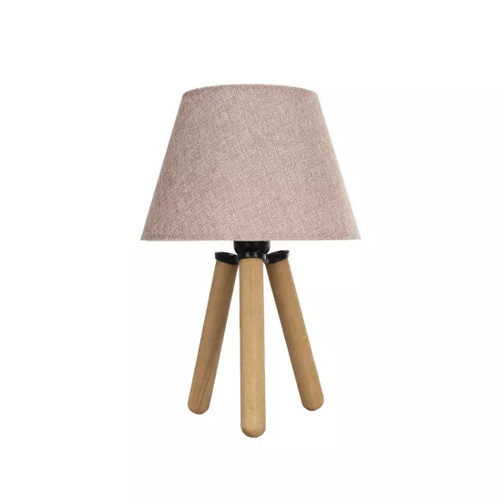 CAP 204-0070 Μοντέρνο Επιτραπέζιο Φωτιστικό Πορτατίφ με Ντουί 1 x E27 AC 220-240V IP20 - Καφέ & Ροζ - Μ22 x Π22 x Υ33cm