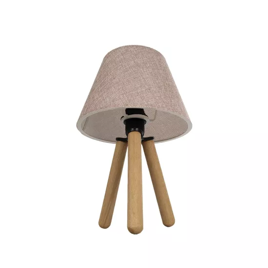 CAP 204-0070 Μοντέρνο Επιτραπέζιο Φωτιστικό Πορτατίφ με Ντουί 1 x E27 AC 220-240V IP20 - Καφέ & Ροζ - Μ22 x Π22 x Υ33cm