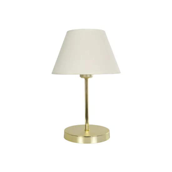 GLOSSY 204-0071 Μοντέρνο Επιτραπέζιο Φωτιστικό Πορτατίφ με Ντουί 1 x E27 AC 220-240V IP20 - Χρυσό & Λευκό - Μ22 x Π22 x Υ34cm