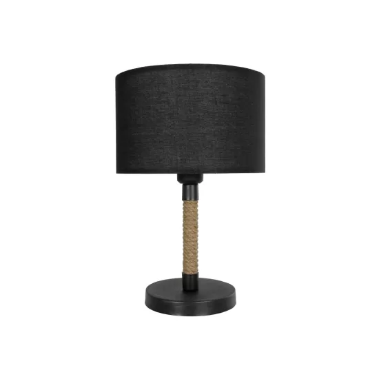 STRING 204-0072 Μοντέρνο Επιτραπέζιο Φωτιστικό Πορτατίφ με Ντουί 1 x E27 AC 220-240V IP20 - Μαύρο & Μπεζ - Μ24 x Π24 x Υ37cm