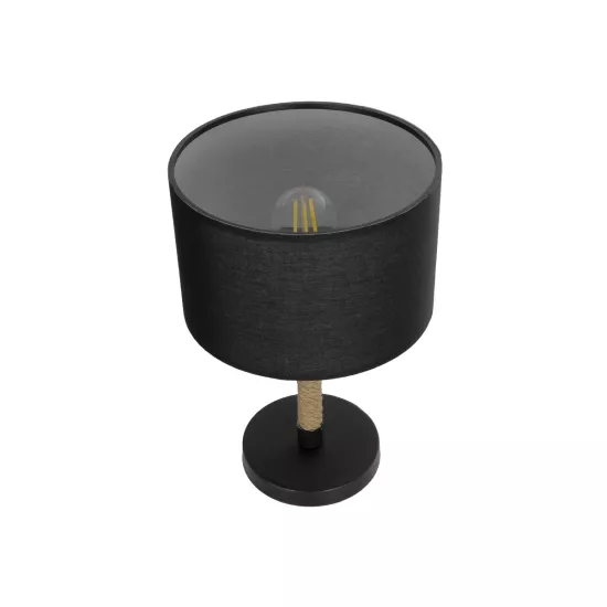 STRING 204-0072 Μοντέρνο Επιτραπέζιο Φωτιστικό Πορτατίφ με Ντουί 1 x E27 AC 220-240V IP20 - Μαύρο & Μπεζ - Μ24 x Π24 x Υ37cm