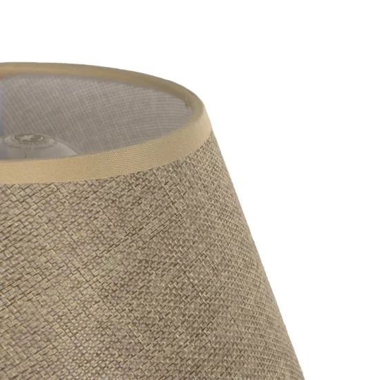 LARA 204-0073 Μοντέρνο Επιτραπέζιο Φωτιστικό Πορτατίφ με Ντουί 1 x E27 AC 220-240V IP20 - Μαύρο & Μπεζ - Μ22 x Π22 x Υ34cm