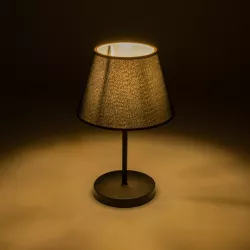 LARA 204-0074 Μοντέρνο Επιτραπέζιο Φωτιστικό Πορτατίφ με Ντουί 1 x E27 AC 220-240V IP20 - Μαύρο - Μ22 x Π22 x Υ35cm