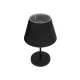 LARA 204-0074 Μοντέρνο Επιτραπέζιο Φωτιστικό Πορτατίφ με Ντουί 1 x E27 AC 220-240V IP20 - Μαύρο - Μ22 x Π22 x Υ35cm