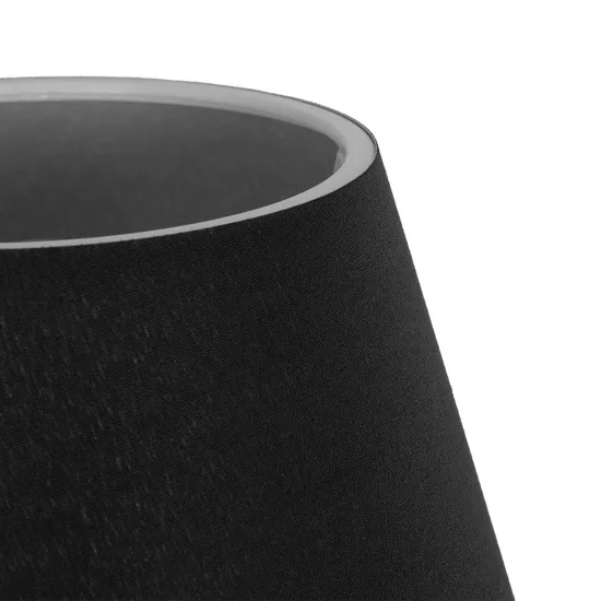 LARA 204-0074 Μοντέρνο Επιτραπέζιο Φωτιστικό Πορτατίφ με Ντουί 1 x E27 AC 220-240V IP20 - Μαύρο - Μ22 x Π22 x Υ35cm