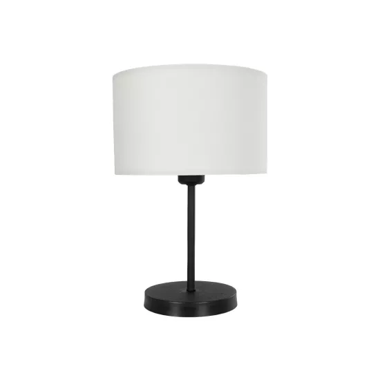 LARA 204-0075 Μοντέρνο Επιτραπέζιο Φωτιστικό Πορτατίφ με Ντουί 1 x E27 AC 220-240V IP20 - Μαύρο & Μπεζ - Μ24 x Π24 x Υ36cm