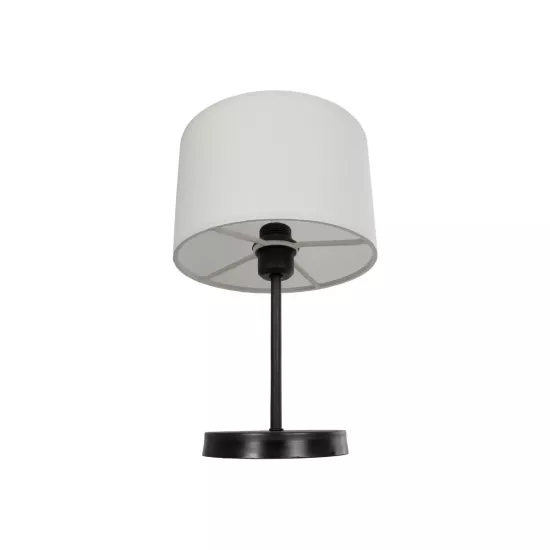 LARA 204-0075 Μοντέρνο Επιτραπέζιο Φωτιστικό Πορτατίφ με Ντουί 1 x E27 AC 220-240V IP20 - Μαύρο & Μπεζ - Μ24 x Π24 x Υ36cm