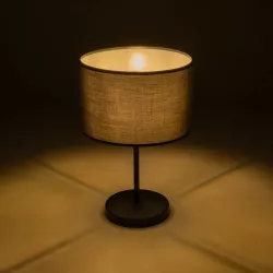 LARA 204-0076 Μοντέρνο Επιτραπέζιο Φωτιστικό Πορτατίφ με Ντουί 1 x E27 AC 220-240V IP20 - Μαύρο - Μ24 x Π24 x Υ36cm