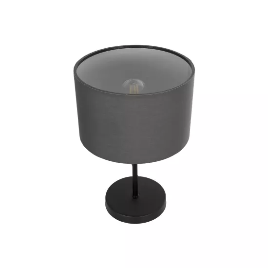 LARA 204-0076 Μοντέρνο Επιτραπέζιο Φωτιστικό Πορτατίφ με Ντουί 1 x E27 AC 220-240V IP20 - Μαύρο - Μ24 x Π24 x Υ36cm