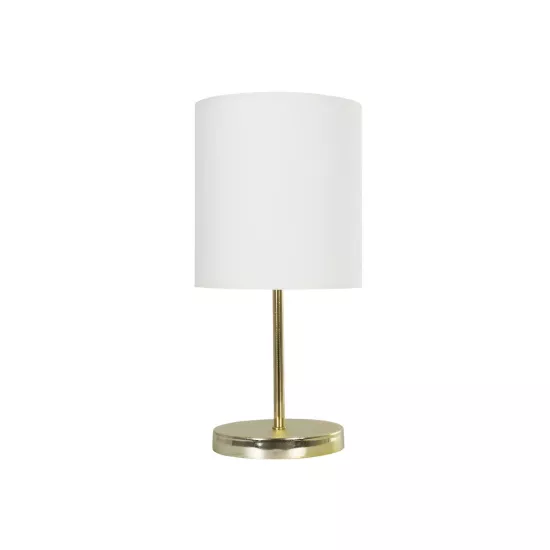 GLOSSY 204-0078 Μοντέρνο Επιτραπέζιο Φωτιστικό Πορτατίφ με Ντουί 1 x E27 AC 220-240V IP20 - Χρυσό & Μπεζ - Μ19 x Π19 x Υ38cm