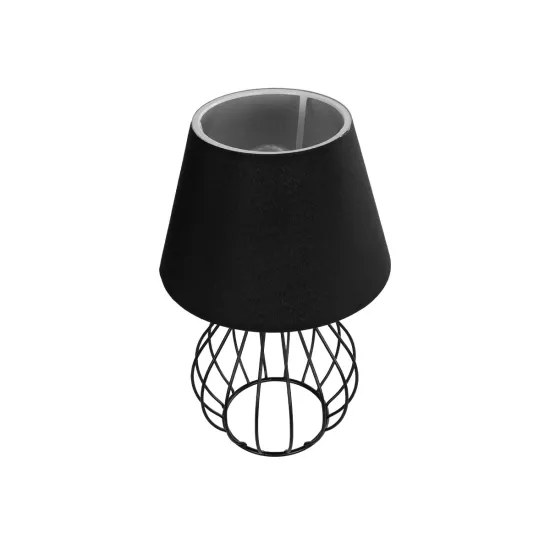 CLASS 204-0080 Μοντέρνο Επιτραπέζιο Φωτιστικό Πορτατίφ με Ντουί 1 x E27 AC 220-240V IP20 - Μαύρο & Μπεζ - Μ22 x Π22 x Υ36cm