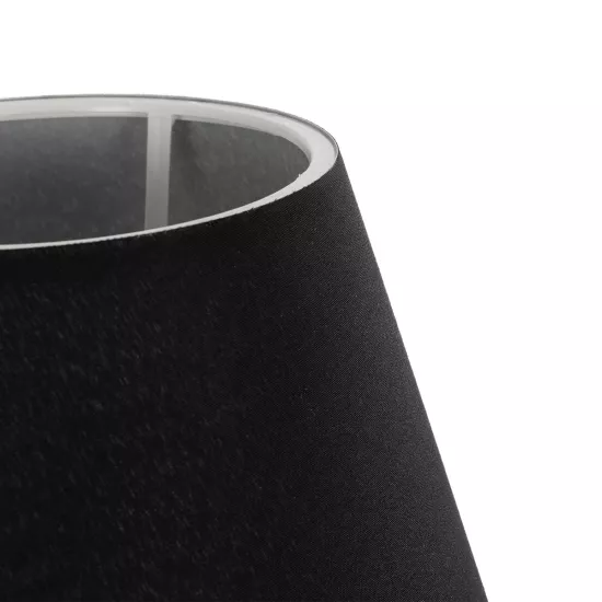 CLASS 204-0080 Μοντέρνο Επιτραπέζιο Φωτιστικό Πορτατίφ με Ντουί 1 x E27 AC 220-240V IP20 - Μαύρο & Μπεζ - Μ22 x Π22 x Υ36cm