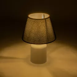 CIA 204-0081 Μοντέρνο Επιτραπέζιο Φωτιστικό Πορτατίφ με Ντουί 1 x E27 AC 220-240V IP20 - Λευκό & Μαύρο - Μ23 x Π23 x Υ31,5cm