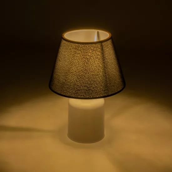 CIA 204-0081 Μοντέρνο Επιτραπέζιο Φωτιστικό Πορτατίφ με Ντουί 1 x E27 AC 220-240V IP20 - Λευκό & Μαύρο - Μ23 x Π23 x Υ31,5cm