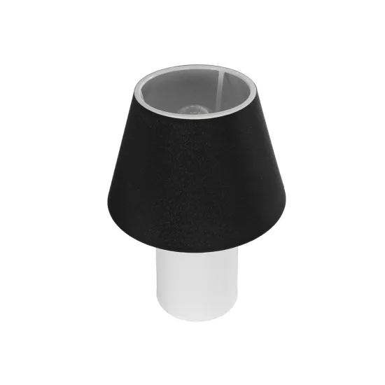 CIA 204-0081 Μοντέρνο Επιτραπέζιο Φωτιστικό Πορτατίφ με Ντουί 1 x E27 AC 220-240V IP20 - Λευκό & Μαύρο - Μ23 x Π23 x Υ31,5cm