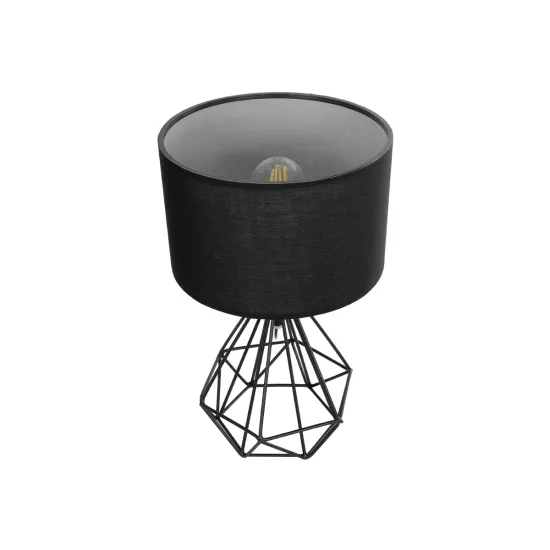 DIAMOND 204-0083 Μοντέρνο Επιτραπέζιο Φωτιστικό Πορτατίφ με Ντουί 1 x E27 AC 220-240V IP20 - Μαύρο - Μ24,5 x Π24,5 x Υ40cm